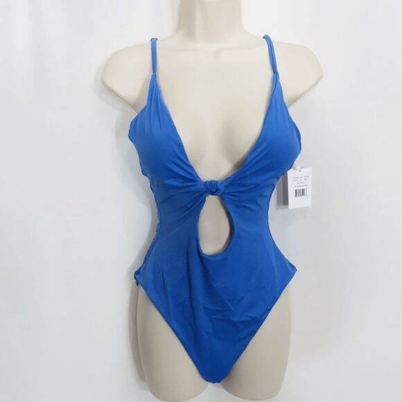 Andie Blue Santorini Cut Out One Piece Bathing Suit Medium